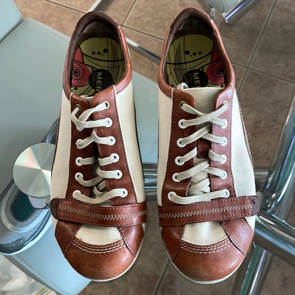 Merrell canvas and leather shoes,